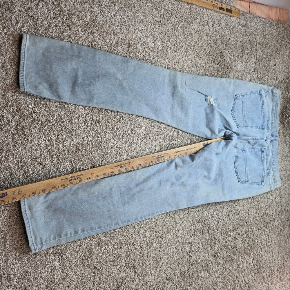 PacSun Skinny Distressed Jeans Mens 34x32 Light Wash Blue Ripped‎ Denim Casual